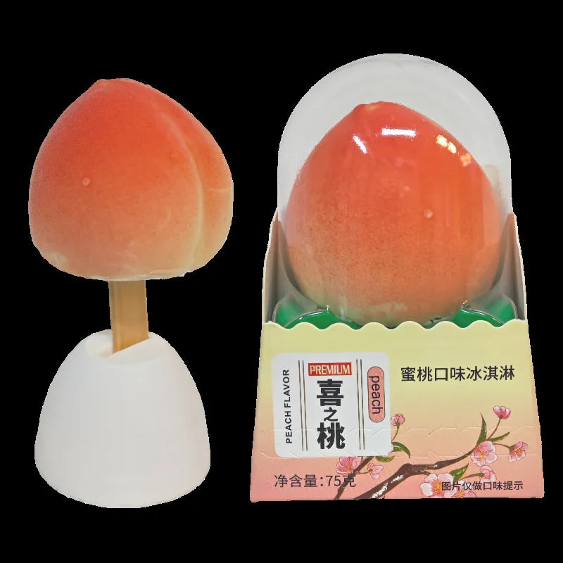 Peach 3D Fruit Ice Cream