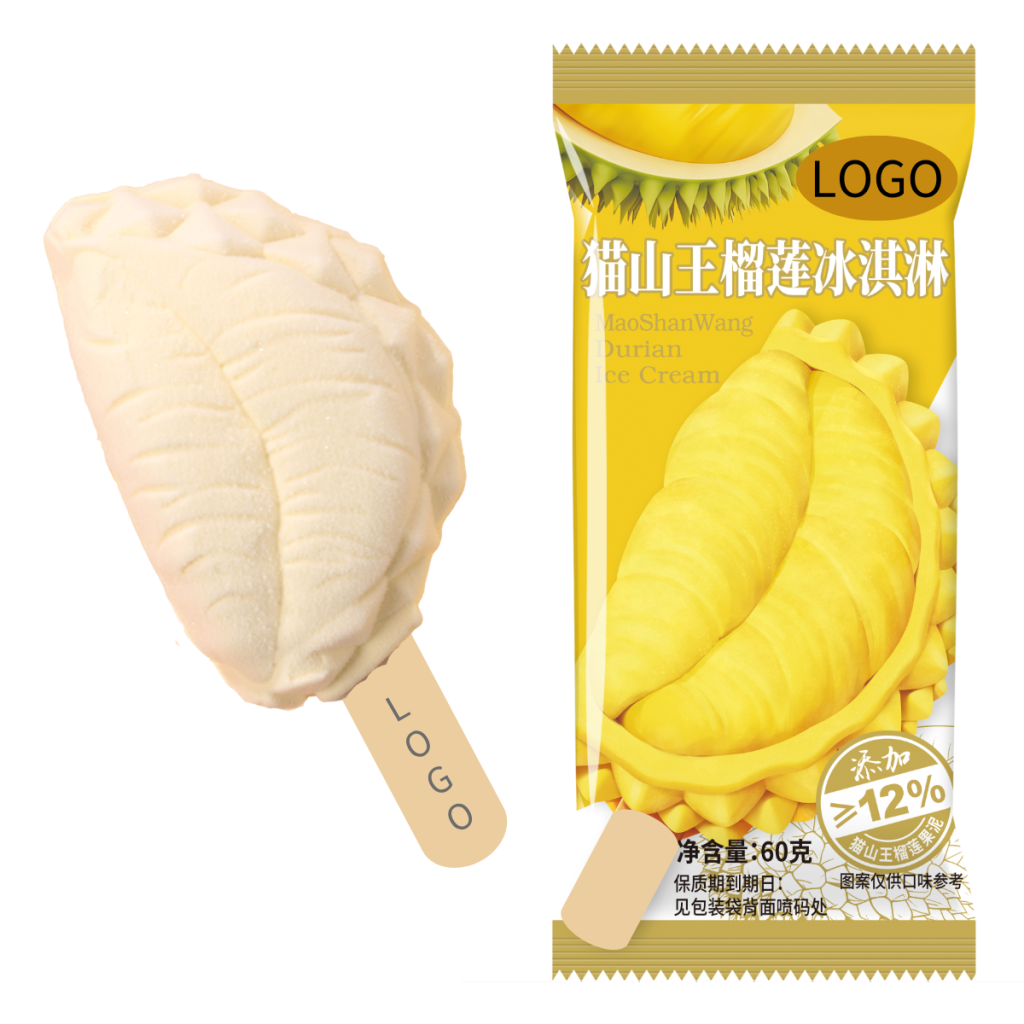 Durian-Shaped Ice Cream