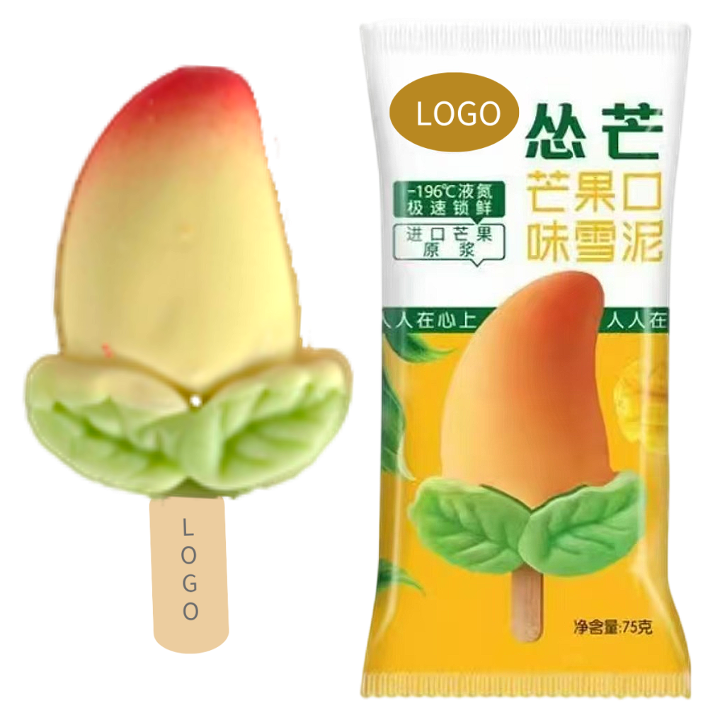 Mango-Shaped Ice Cream